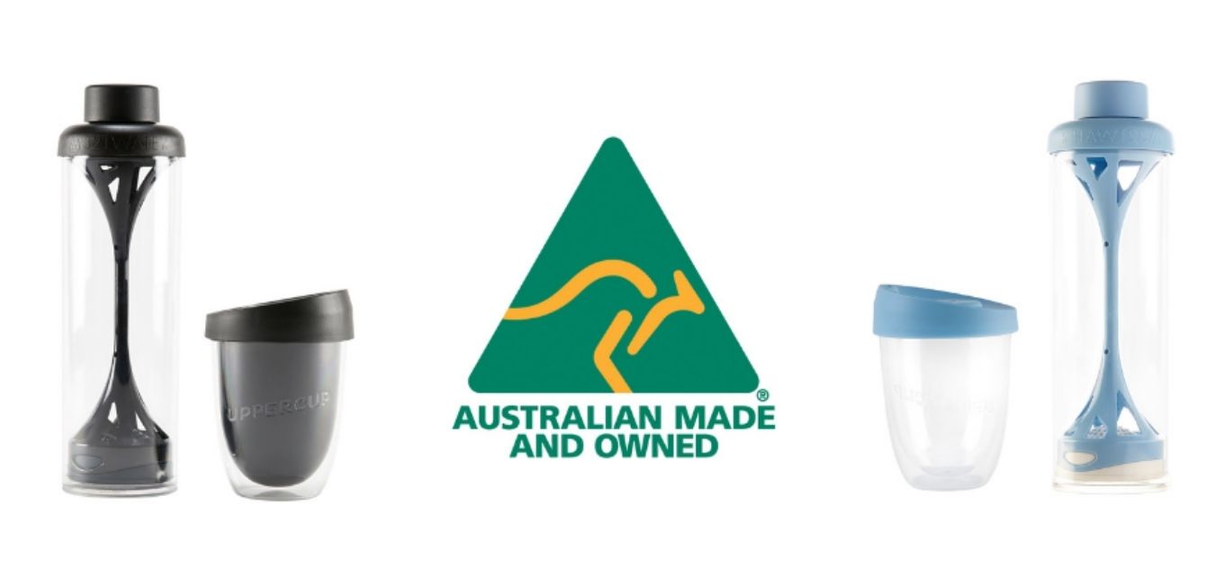 Australian made water bottle and coffee cup