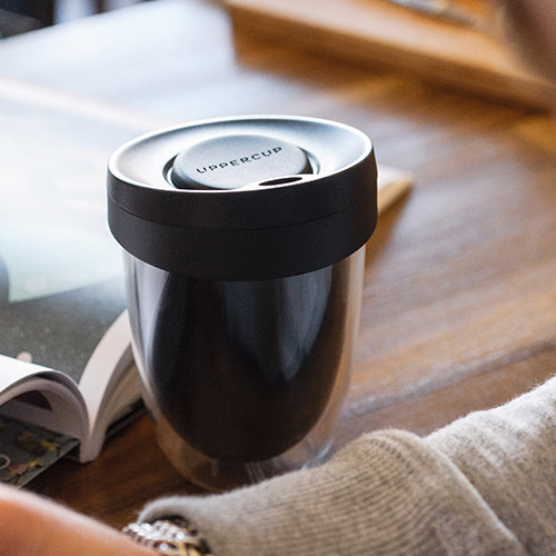 Reusable coffee cup at work