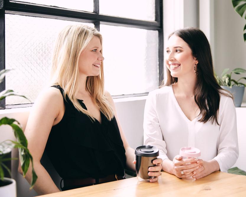 Founders of Grounded Goods – leaders in sustainable, Australian-made reusable products Felicity Ford and Claudine Fessey 