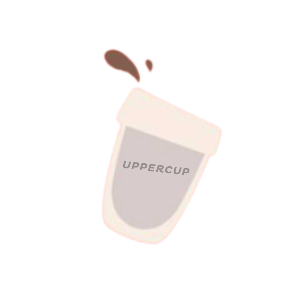 Illustration of an Uppercup with coffee pouring out, showcasing Grounded Goods’ eco-friendly, reusable coffee cups, perfect for cafes and corporate gifting