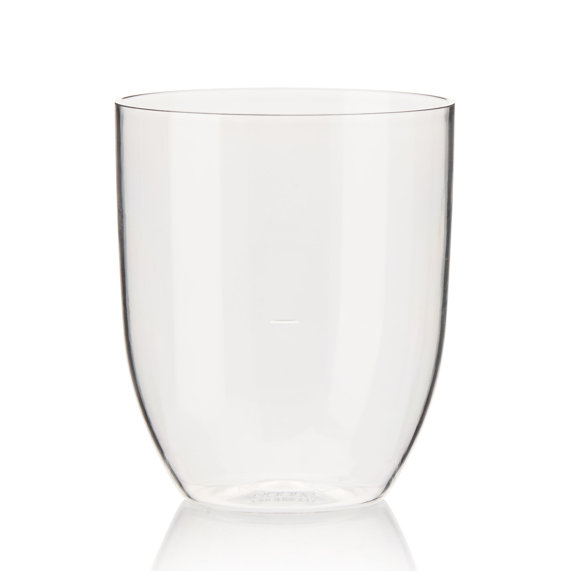 Empty reusable wine tumbler, clear, Australian made, shatterproof and dishwasher safe