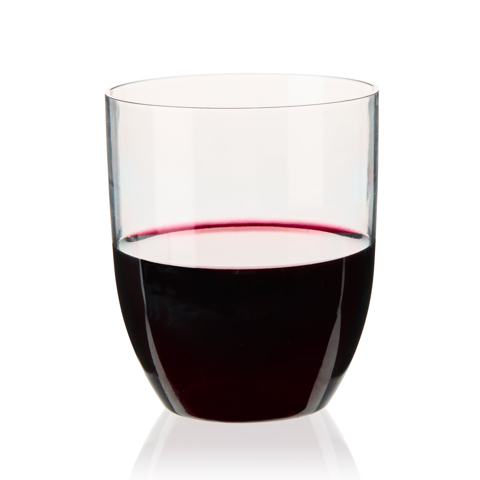Reusable wine tumbler filled with red wine, durable and recyclable, Australian made