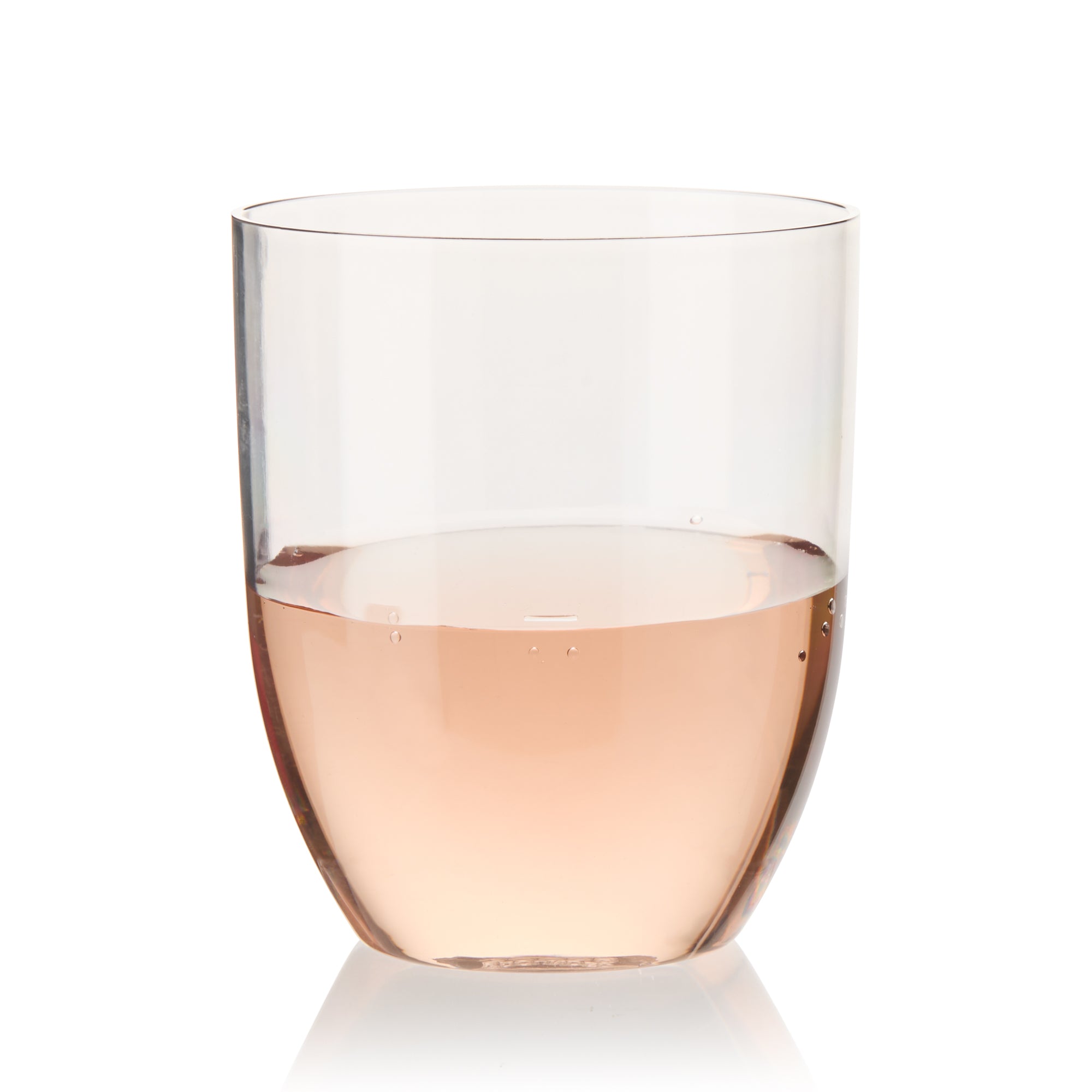 Reusable wine tumbler with rosé wine, shatterproof and dishwasher safe, made in Australia