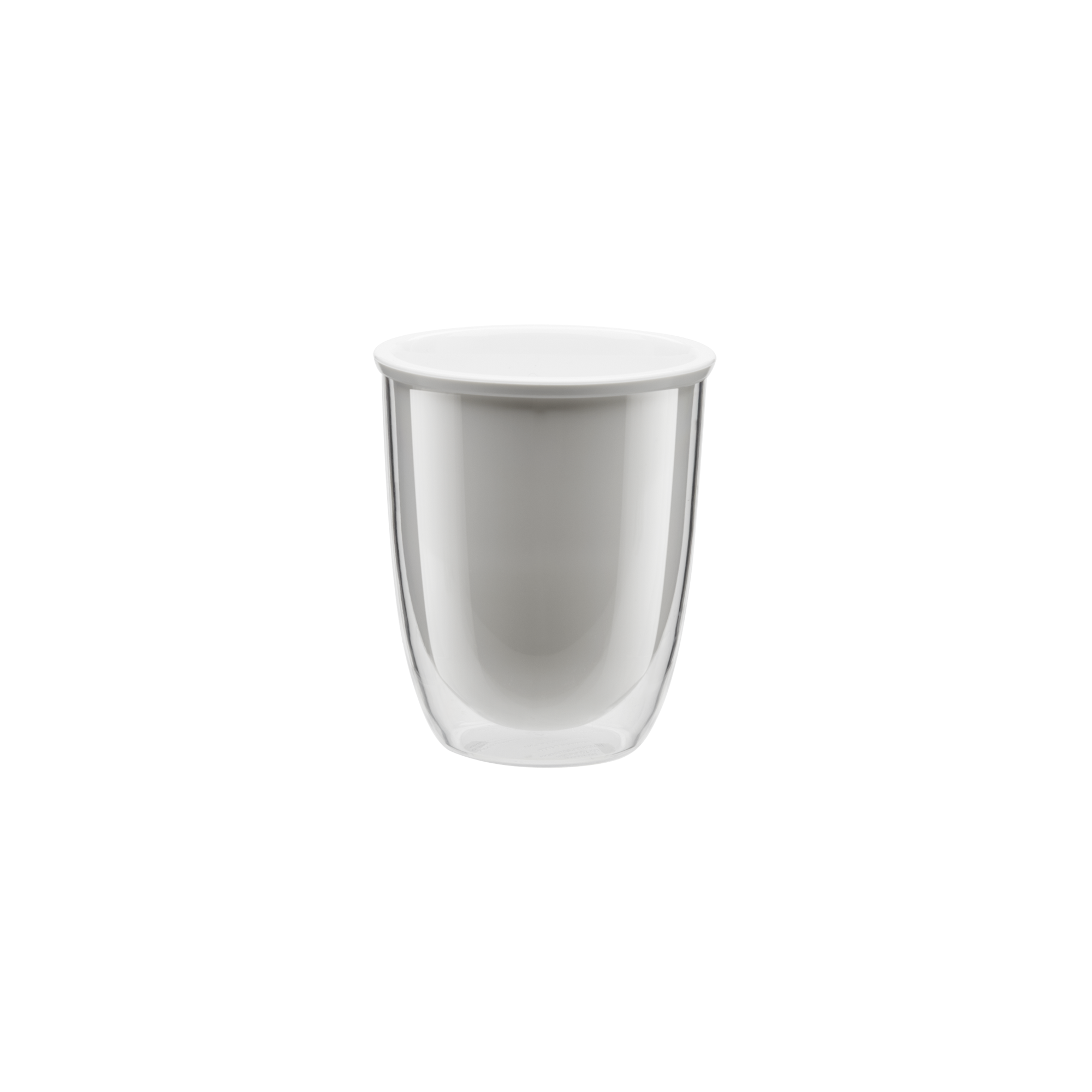 Double wall white reusable coffee cup base australian made